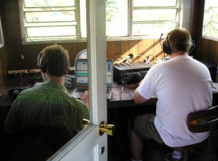Chris AI4AW working 20 CW and Eric WX9EP working 40 SSB