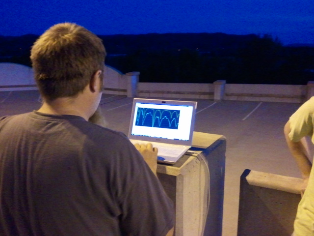 Eric Papenfus WX9EP checks for antenna match....