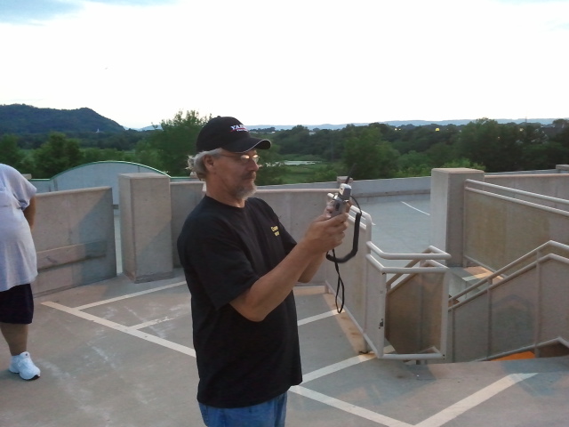 Dave WV9E working the Sat. stations and trying to work some Video as well.
