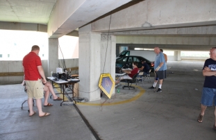 Field Day in the parking ramp was like working in a five story bunker