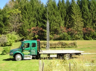 The Force 12 Beam is brought to the N9ETD site.